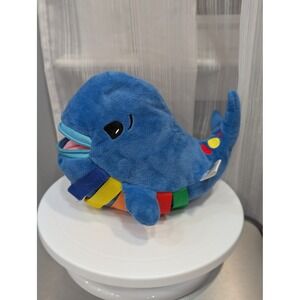 Buckle Toys "Blu" Whale Plush - Motor Skills Learning Developmental Toy Zips